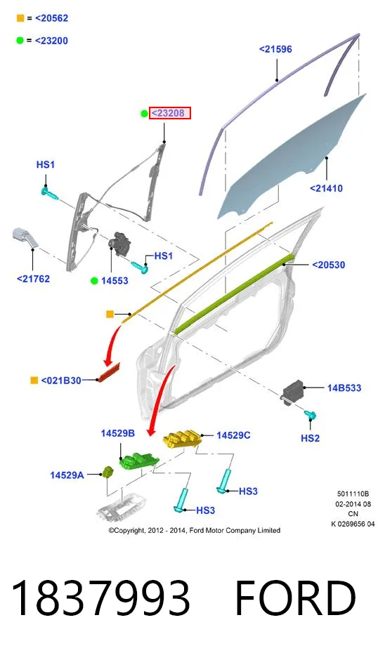 Mecanismo elevalunas delantero derecha Fiesta VI hatchback (2008-2016) original desde 51,11 €