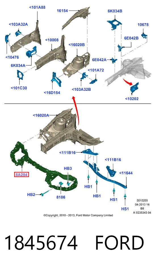 Soporte de radiador para Ford Focus CB8