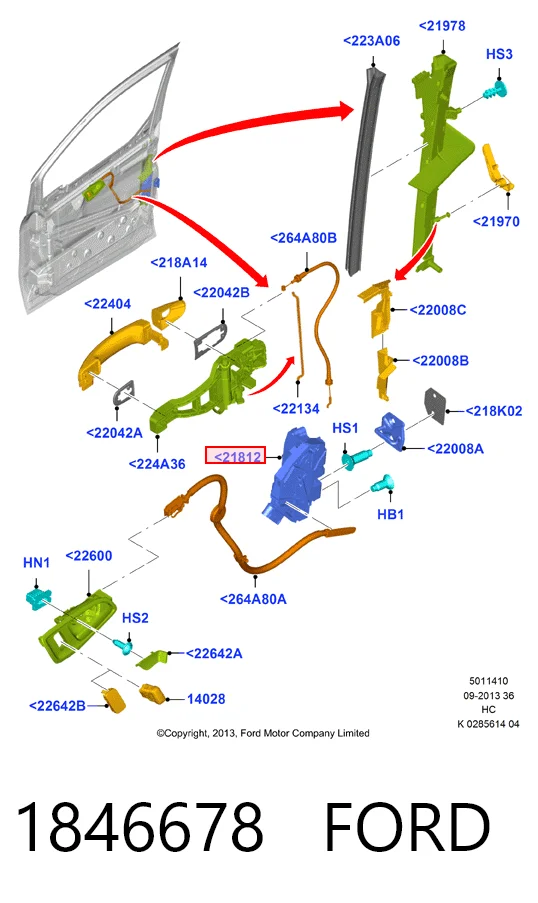  Cerradura Ford Fiesta 