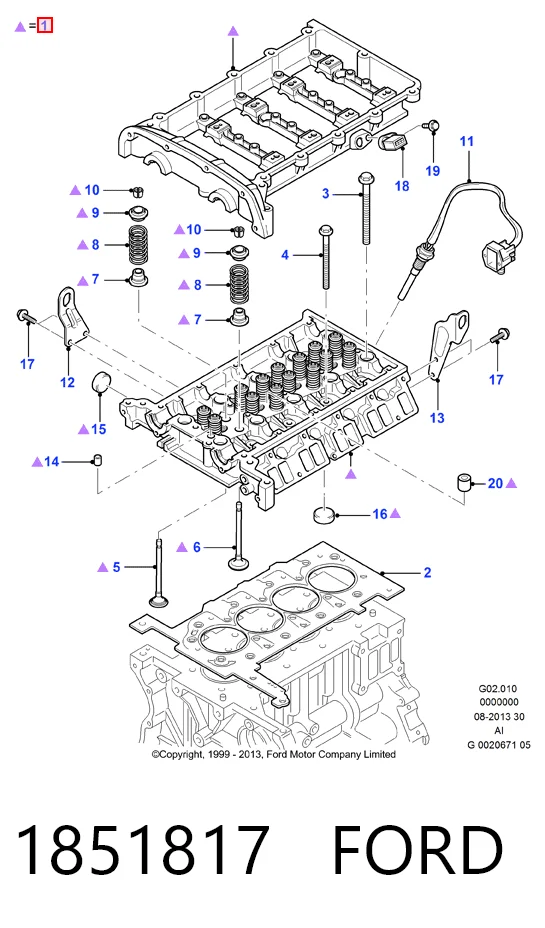 Culata cilindro Ford Transit  (V184/5)