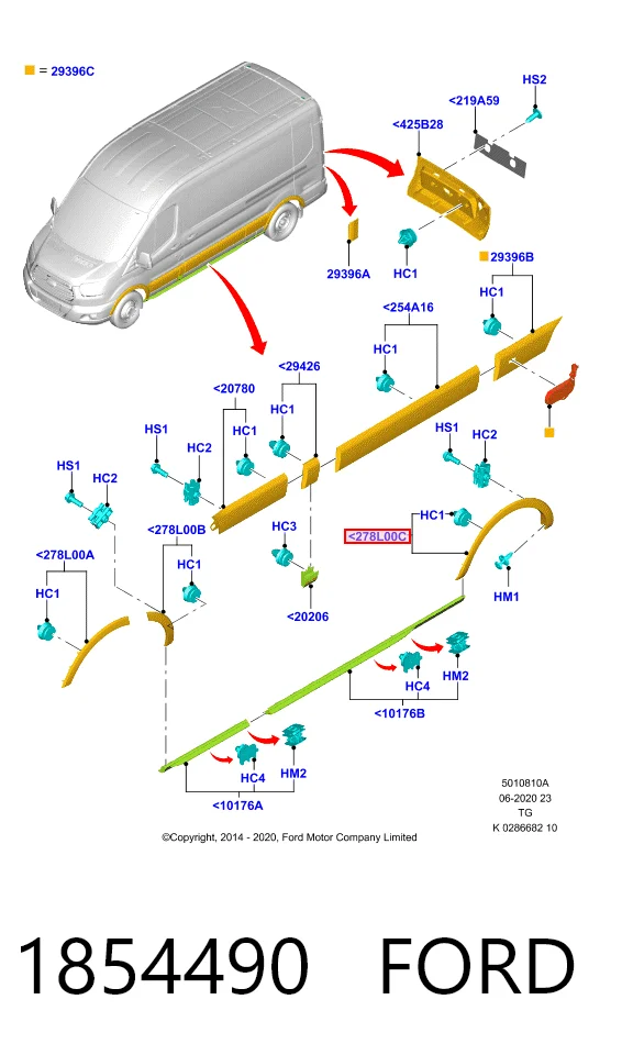  Ford BK31V280K97AH5CND