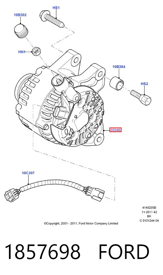 1857698 Ford Alternador de coche