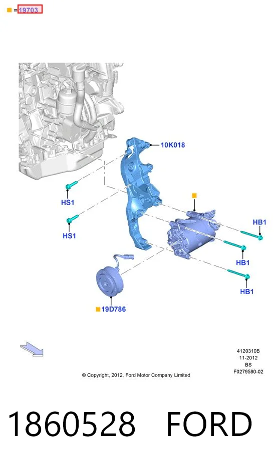 1860528 Ford Compresor climatizador