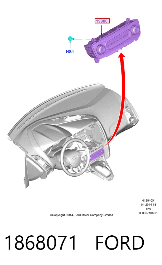 Unidad de control de la ventilación Ford Focus III (2010-2020)
