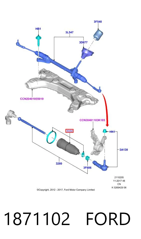 Fuelle dirección para Ford Fiesta CB1