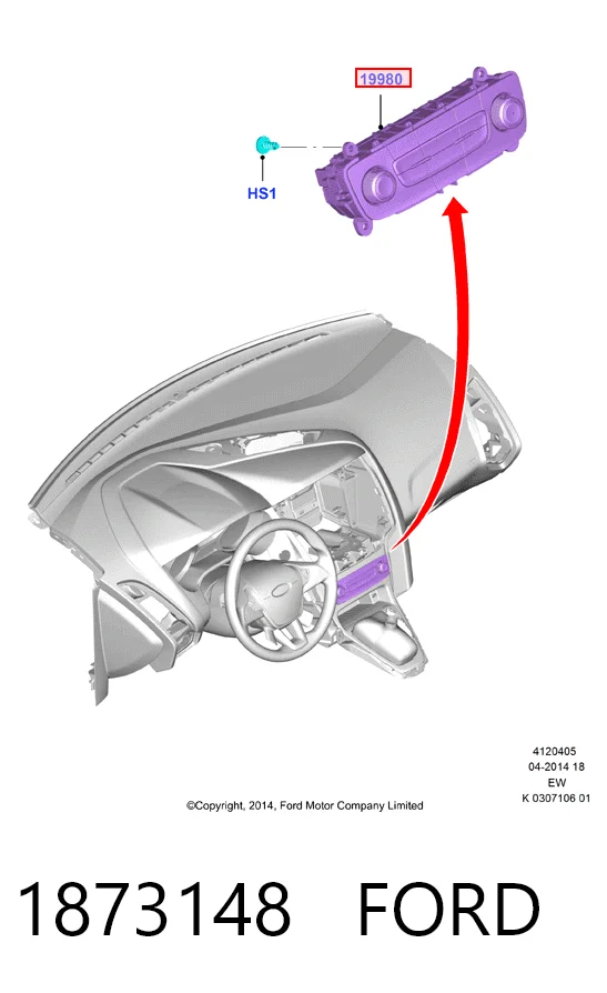 Unidad de control de la ventilación para Ford Focus III CB8
