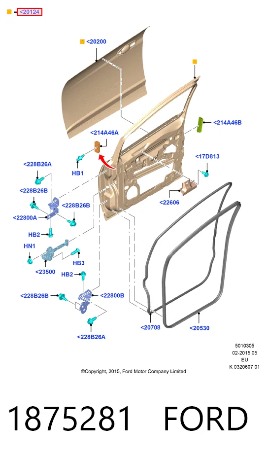 Puerta de coche, delantera, izquierda Ford C-Max Grand monovolumen (CB7) (2010 - 2019) precio, desde 278,78 EUR