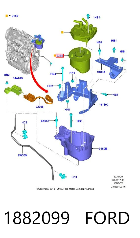 1882099 Ford Filtro de gasolina