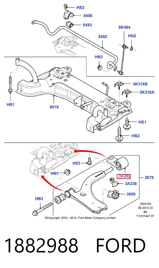 Silentblock suspension para Ford Fiesta  ()