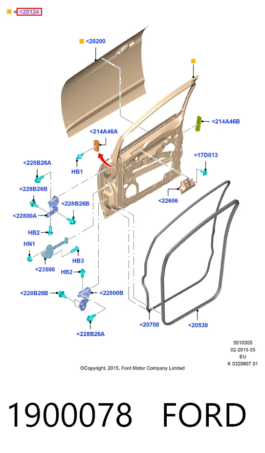  Puerta delantera izquierda Ford C-Max 