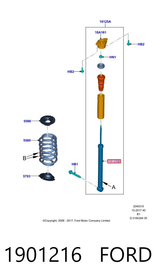 Amortiguador trasero Ford 1901216 precio, desde 68,24 EUR