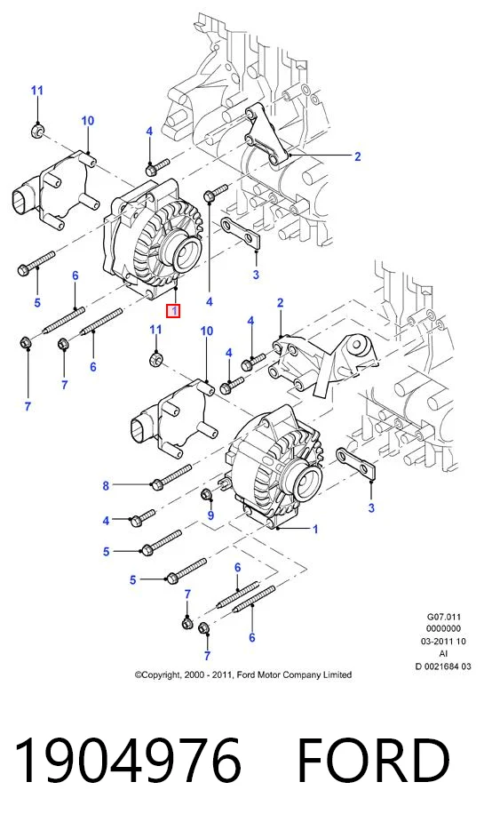 1904976 Ford Alternador de coche