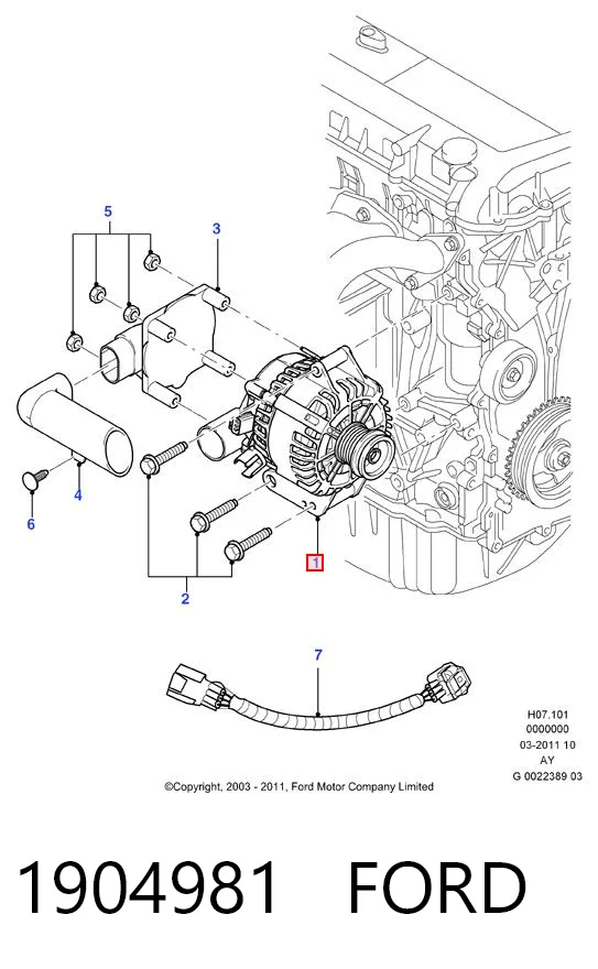 Alternador del motor Ford 1904981 precio, desde 69,70 EUR
