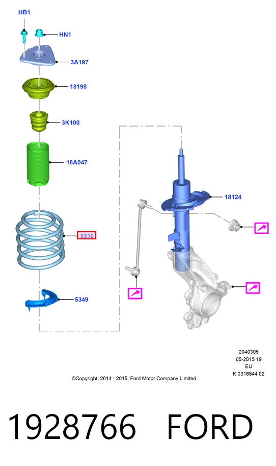 Muelles delantero C-Max  monovolumen (2010-2019) original desde 40,83 €