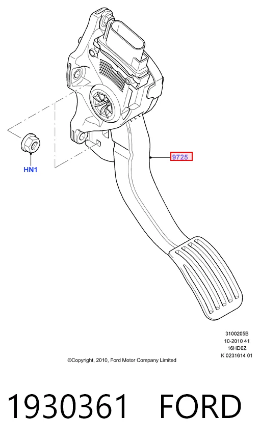  Pedal del acelerador Ford Galaxy 