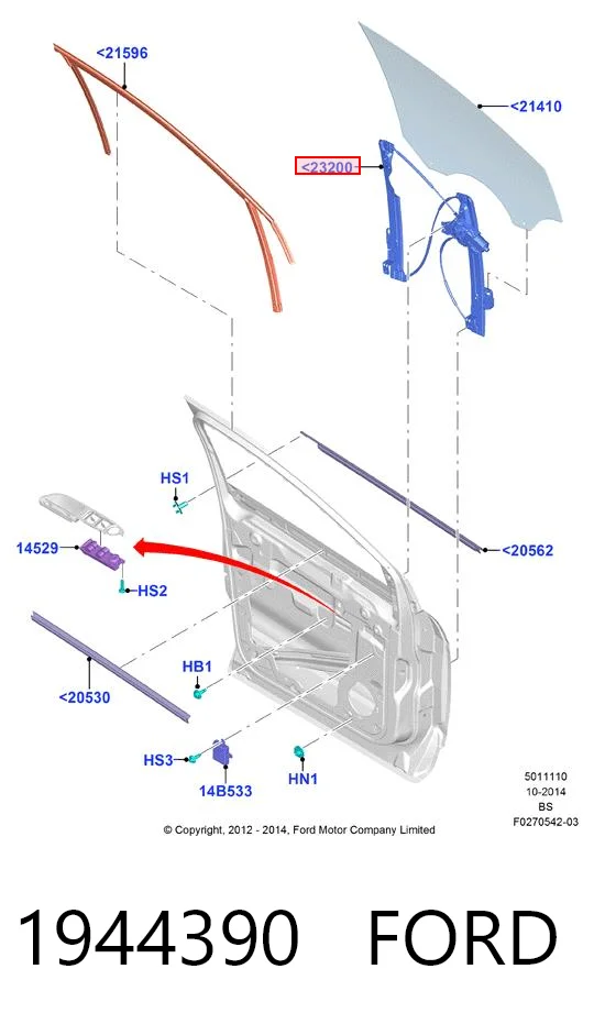 Comprar Mecanismo de elevalunas delantero derecha Ford Kuga II CBS