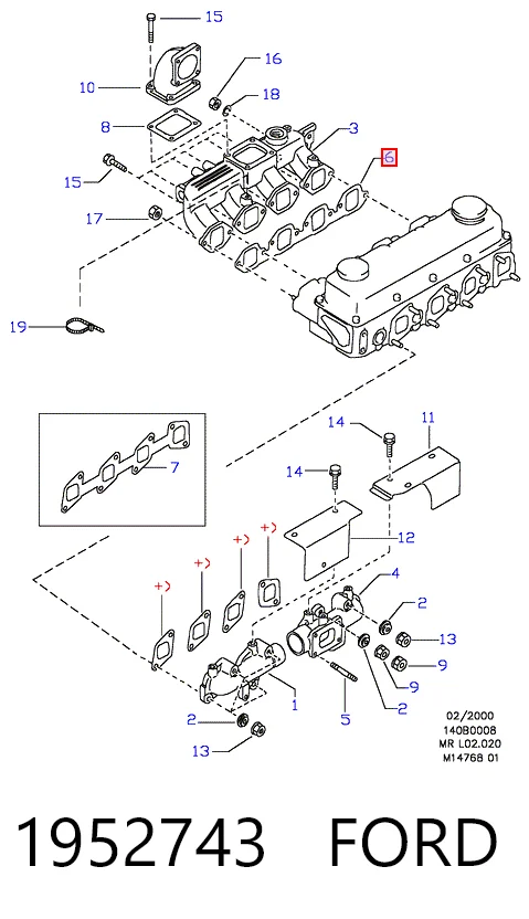 Junta de colector de admisión Nissan Terrano II SUV (R20) (1993 - 2006) precio, desde 7,97 EUR