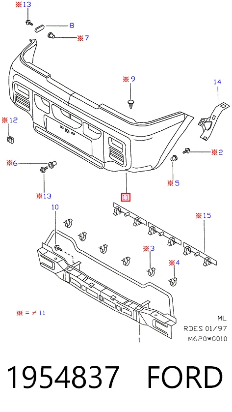 Paragolpes para Ford Maverick 1N2