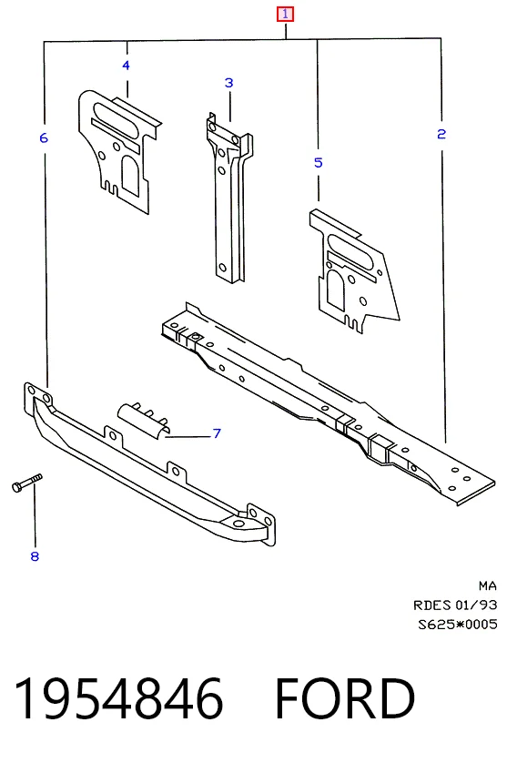 Comprar Panel de soporte del radiador y montaje de faros Ford Maverick II 1N2 a bajo precio