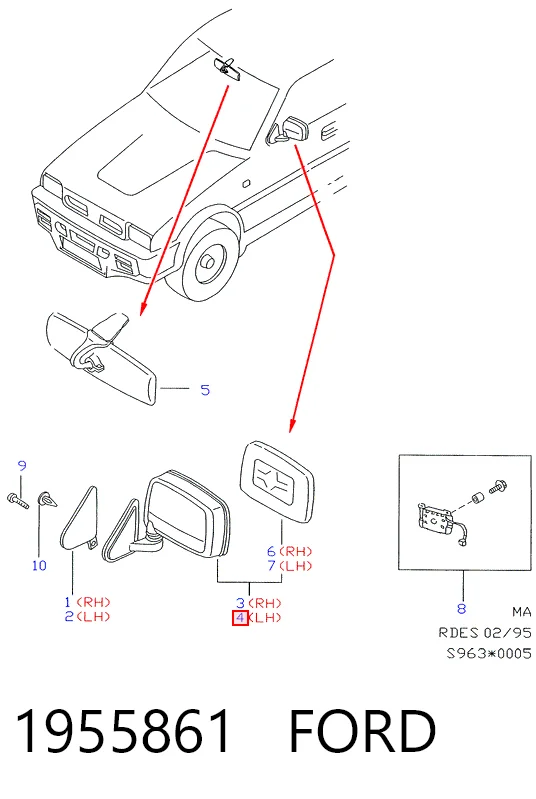 Espejo izquierdo Nissan Terrano II SUV (R20) (1993 - 2006) precio, desde 136,95 EUR