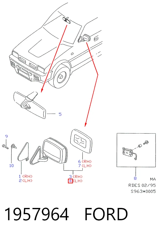 Espejo izquierdo Nissan Terrano II SUV (R20) (1993 - 2006) precio, desde 70,16 EUR
