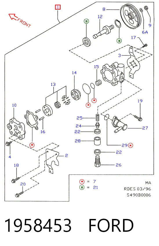 Bomba de dirección asistida  Ford Maverick SUV (UDS, UNS) (1993 - 1998) precio, desde 162,38 EUR