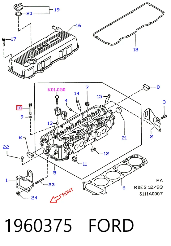 Pernos de culata para Ford Maverick  UDS, UNS