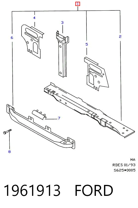 Soporte de radiador para Ford Maverick 1N2