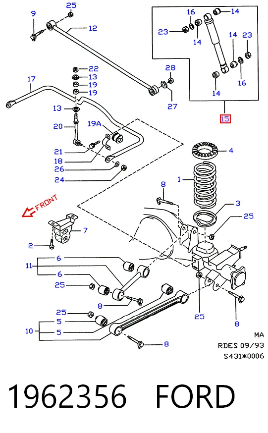 Amortiguadores traseros para Ford Maverick  (UDS, UNS)