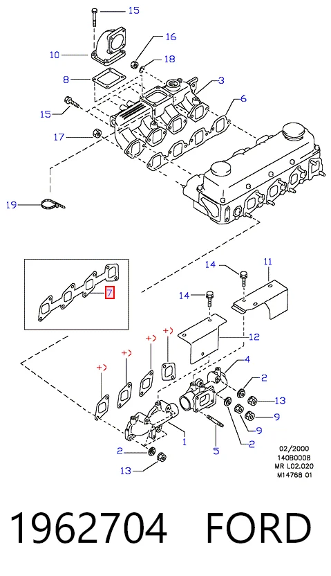 Junta de colector de escape Nissan Pathfinder 