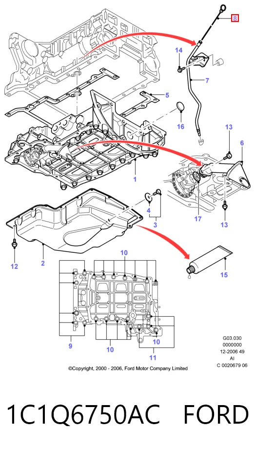 Varilla del nivel de aceite Ford Transit V furgoneta (V184/5) (2000 - 2006) precio, desde 8,95 EUR