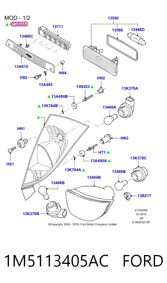 Comprar Piloto trasero derecho Ford Focus I DAW, DBW