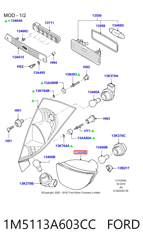 1M5113A603CC Ford
