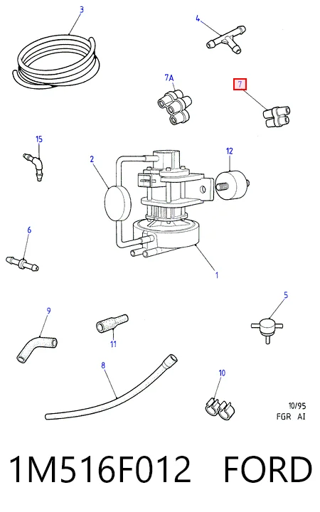 1M516F012 Ford Soporte de motor derecho