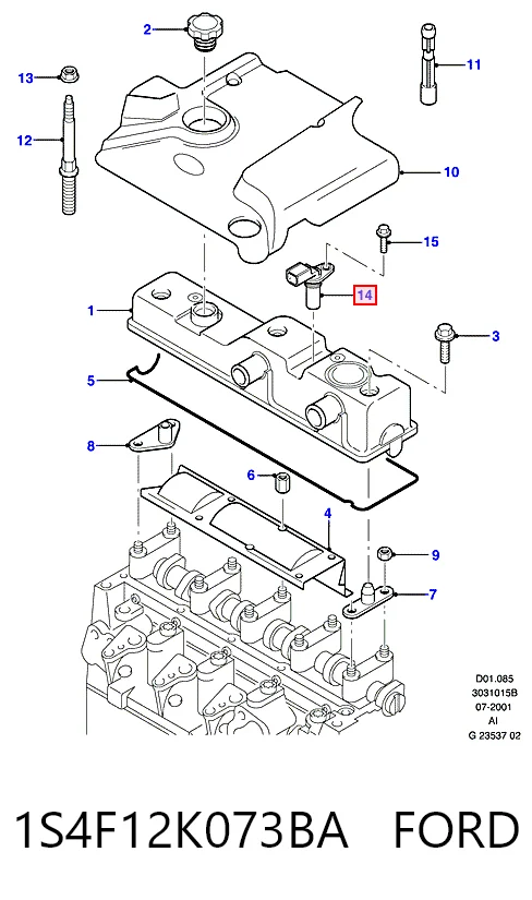 1S4F12K073BA Ford Sensor posición arbol de levas