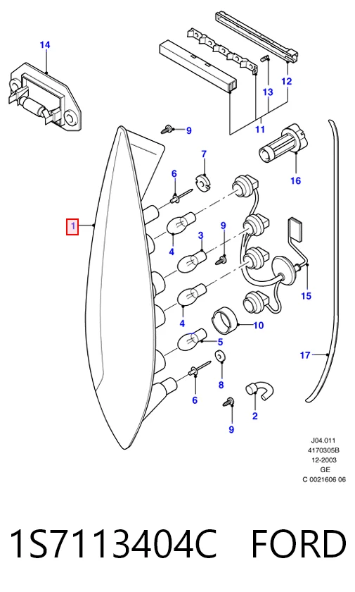  Piloto trasero derecho Ford Mondeo 3