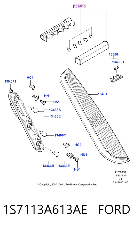 Lampara de luz de freno adicional  Ford Mondeo III hatchback (B5Y) (2000 - 2007) precio, desde 26,14 EUR