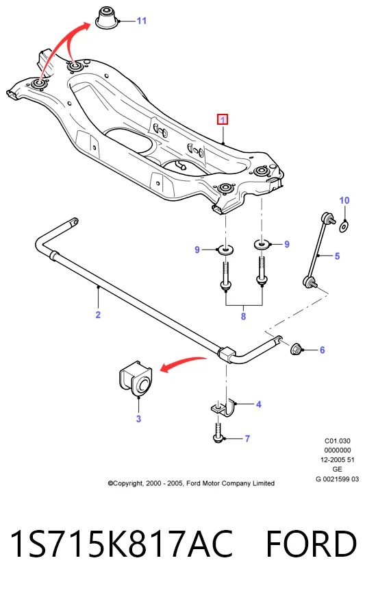 Puente trasero para Ford Mondeo III B4Y