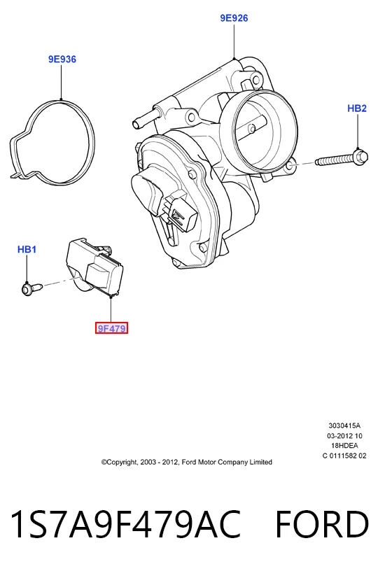1S7A9F479AC Ford Sensor De Presion Del Colector De Admision