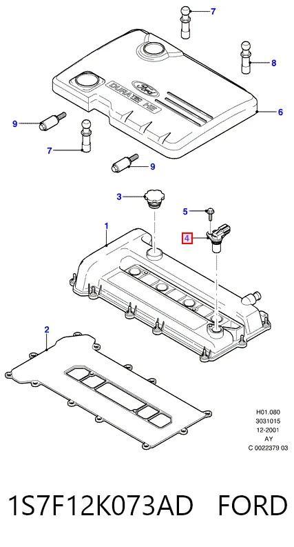 1S7F12K073AD Ford Sensor posición arbol de levas