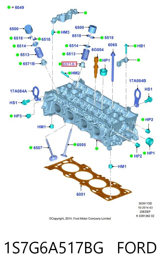 55263053 Fiat/Alfa/Lancia Retén de válvula de escape