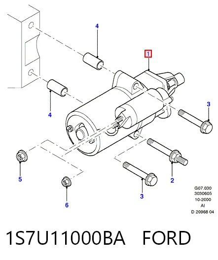 1S7U11000BA Ford Arranque motores