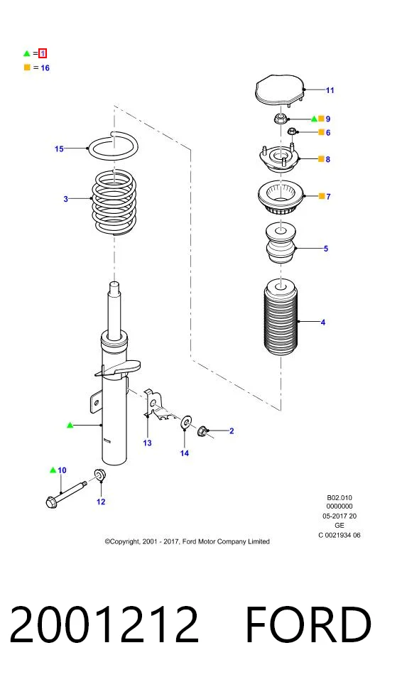 Amortiguadores Ford 2001212 precio, desde 63,89 EUR