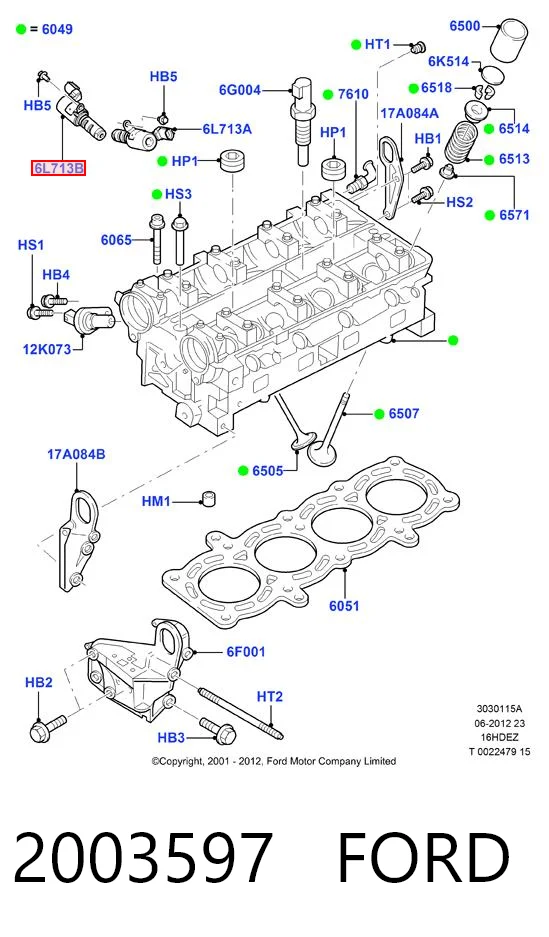 Válvula control, ajuste de levas Ford Mondeo IV (2007-2014)
