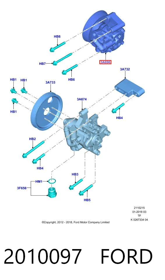 2010097 Ford Bomba hidráulica de dirección