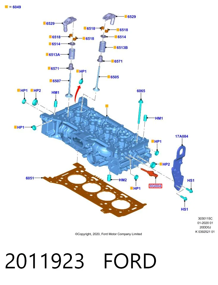 2011923 Ford Sensor temperatura refrigerante