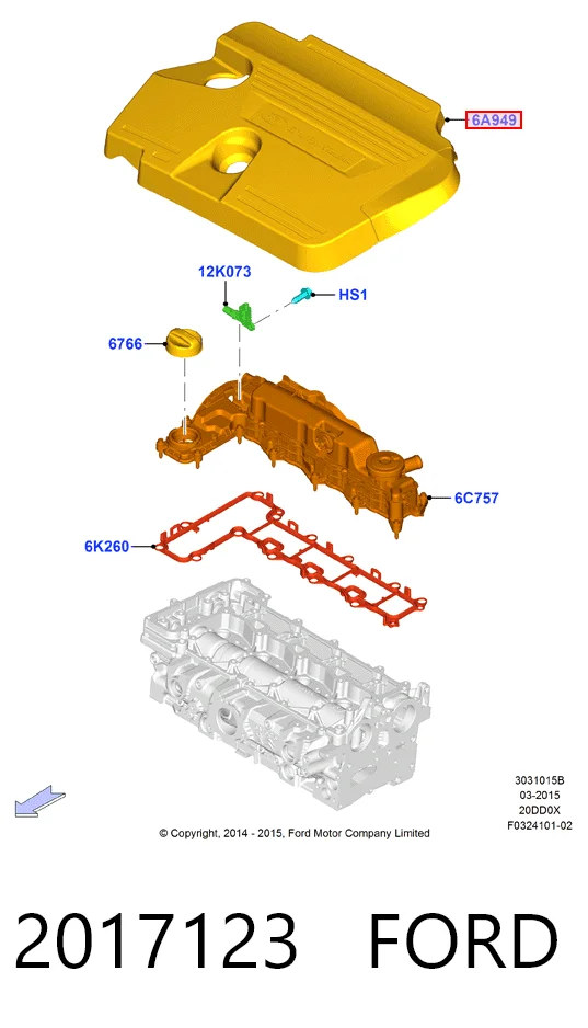 Tapa motor para Ford Kuga CBS