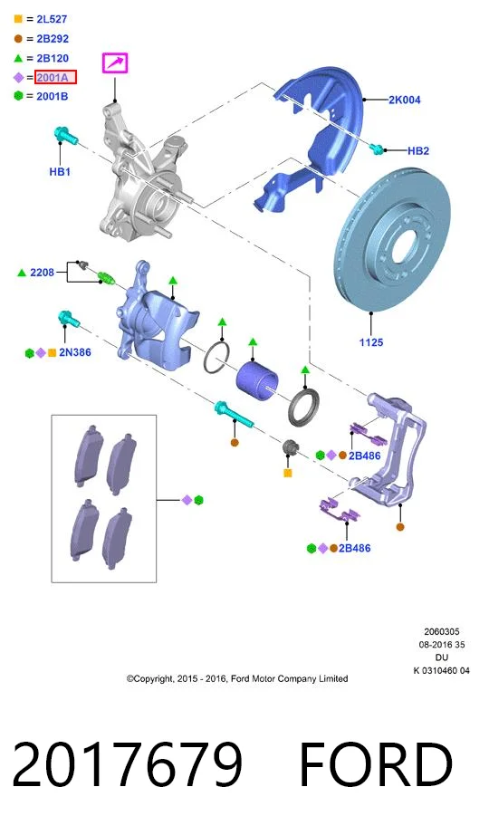 Pastillas de freno Ford Ka  (UK, FK)