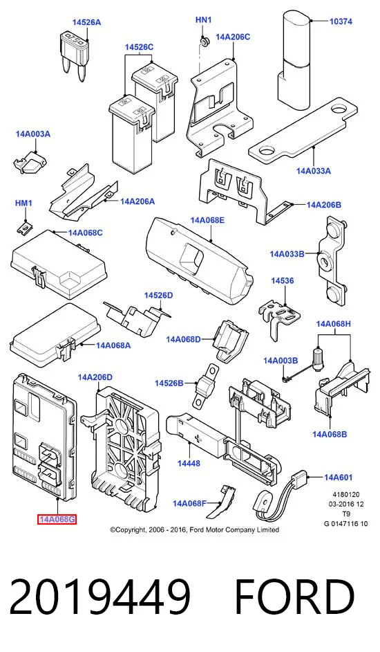Caja de relés y fusibles para Ford Transit VI V347/8