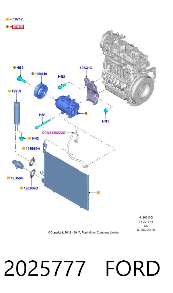 2025777 Ford Compresor climatizador